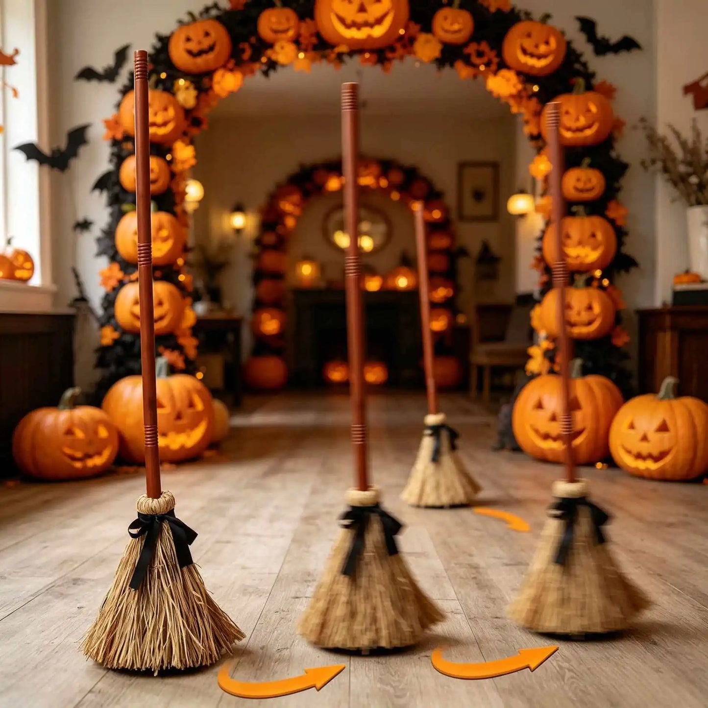 Haunted Self-Jumping Witch Broom