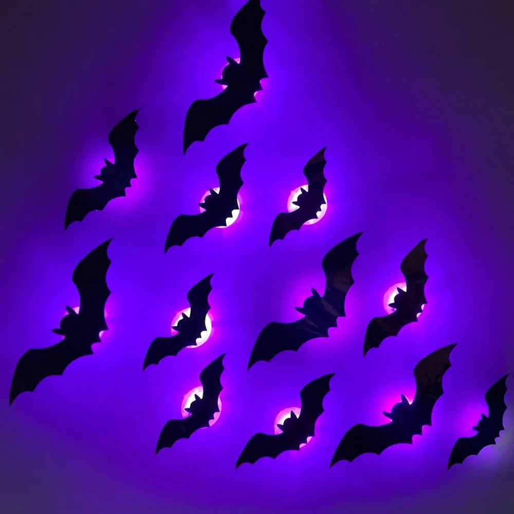 🦇 CreepyGlow™ 3D LED Bat Wall Lights