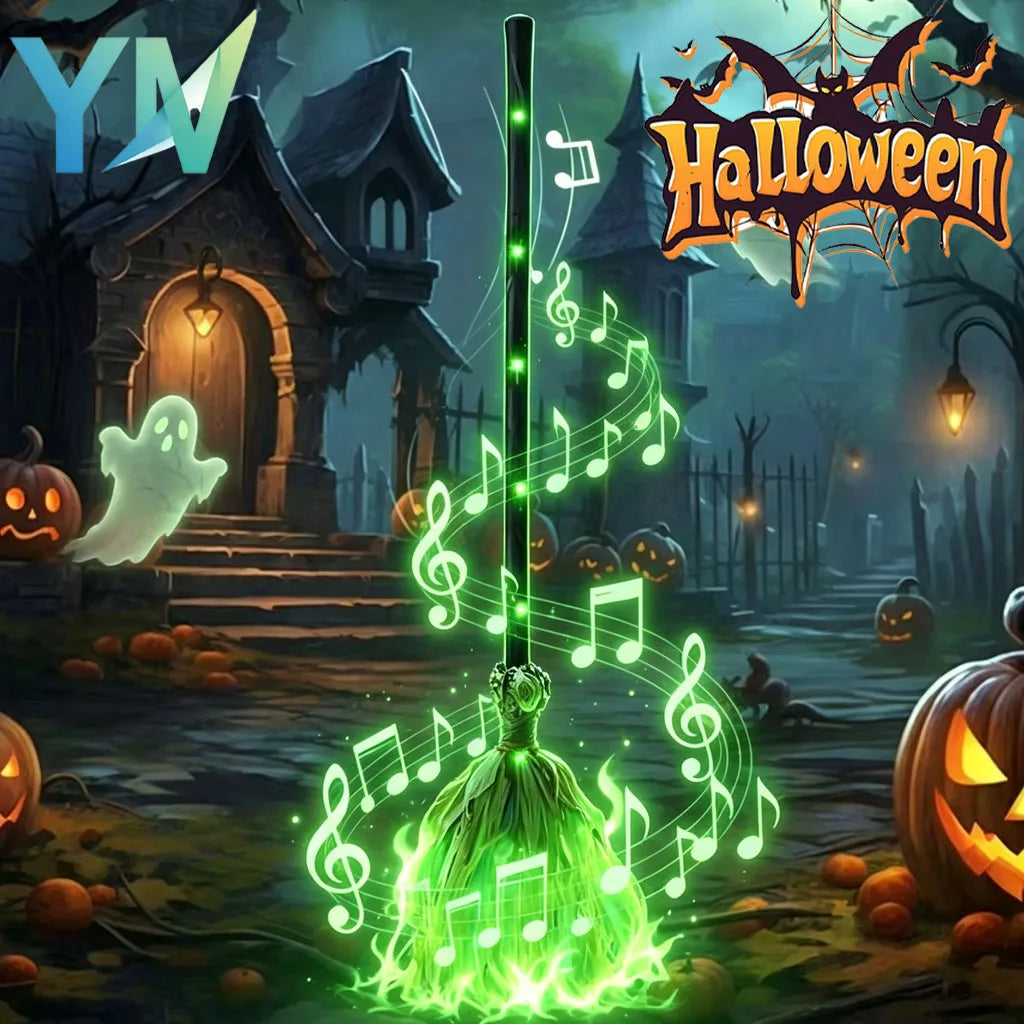 Haunted Self-Jumping Witch Broom
