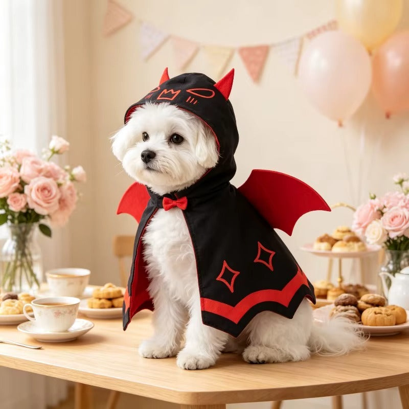 Halloween Bat Wing Cape for Pets – Cute Bat Costume Cloak for Dogs & Cats
