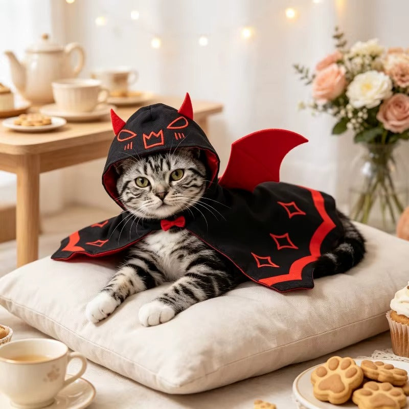 Halloween Bat Wing Cape for Pets – Cute Bat Costume Cloak for Dogs & Cats